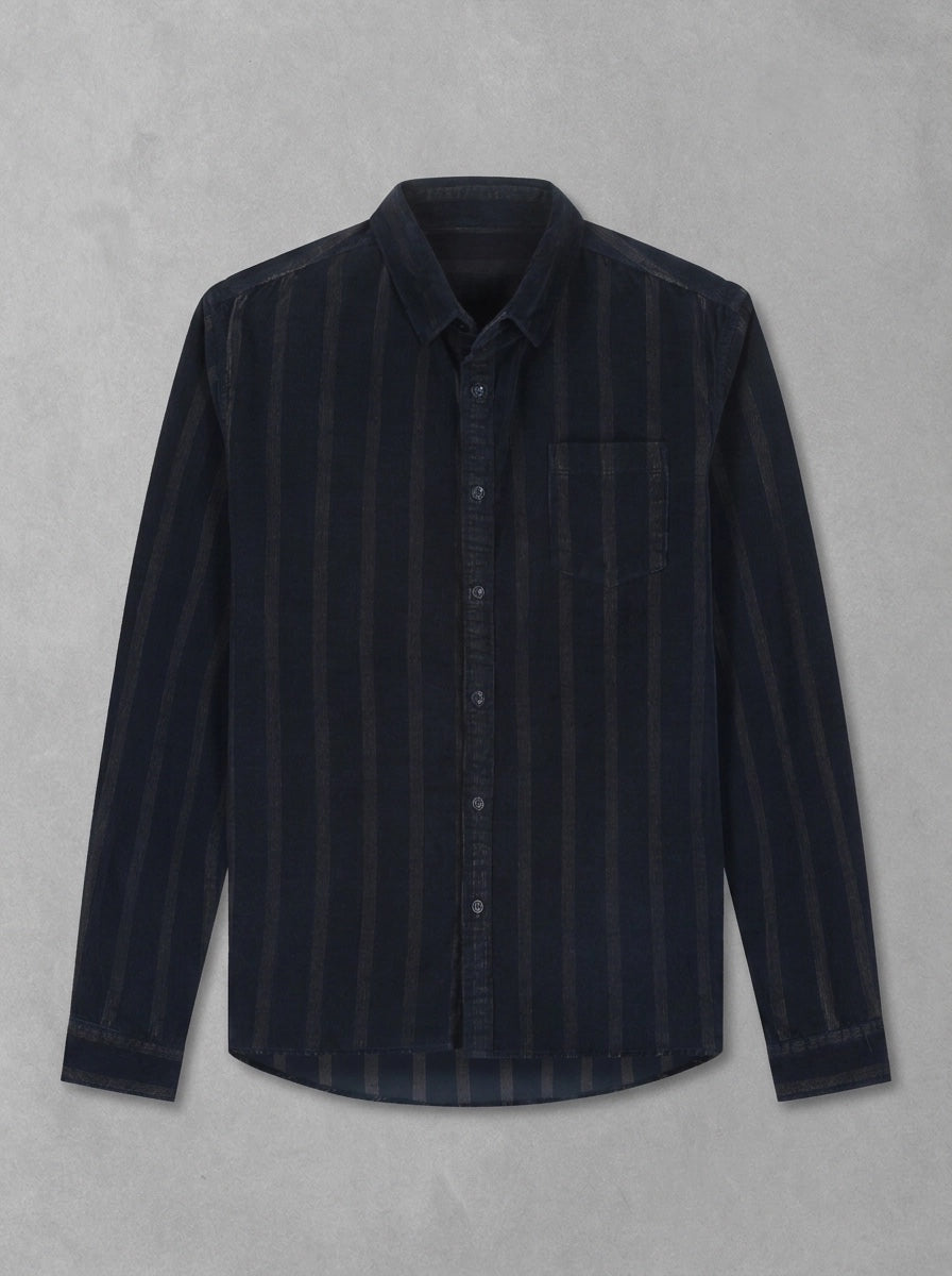 Chemise en velours milleraies Dstrezzed Alain, Navy