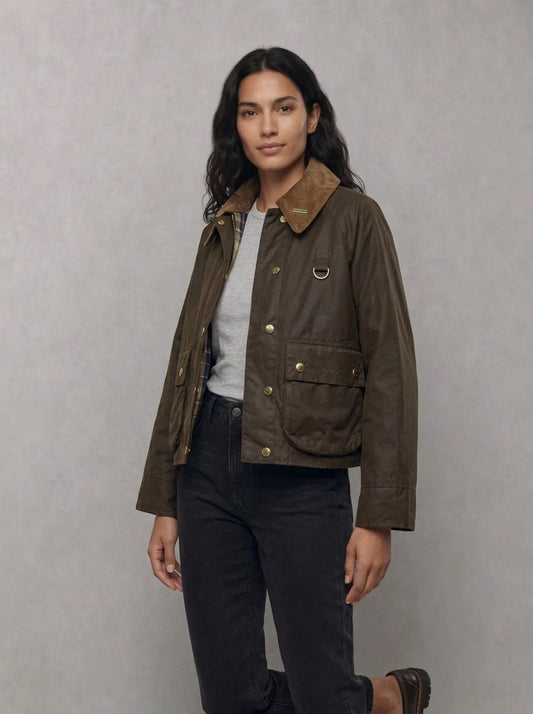 Barbour Woman Modern Spey Beech/Birchwood porté trois-quarts