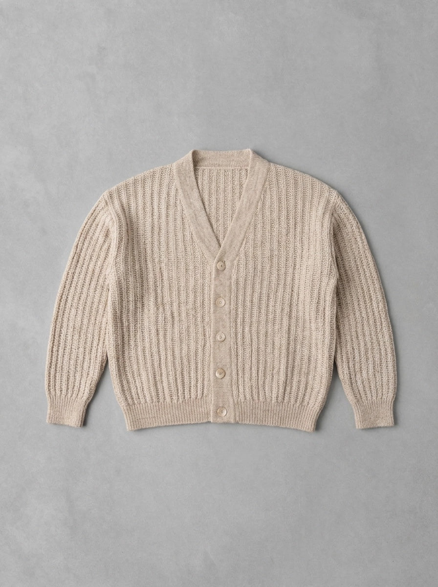 Wooden Brunico Cardigan à plat, Beige
