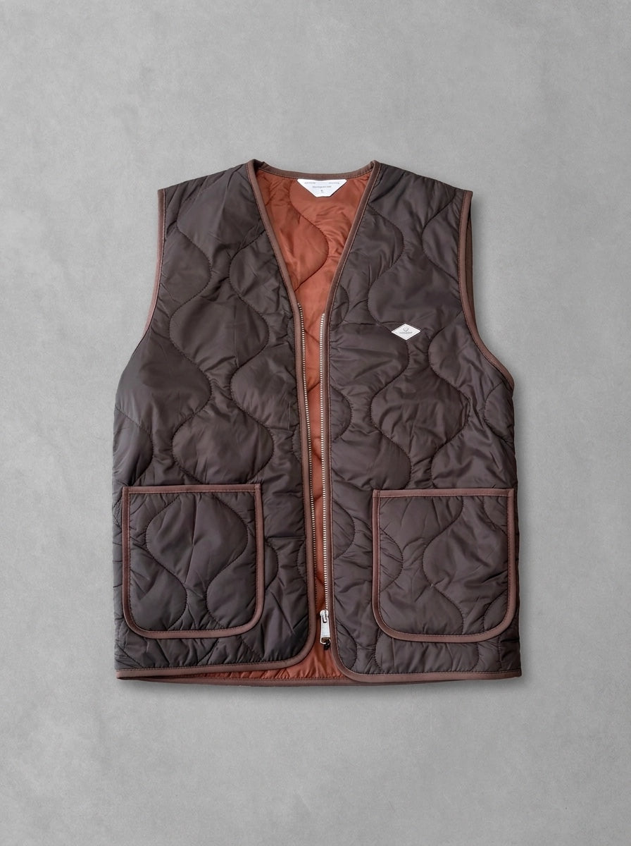 Wooden Rail Zip gilet à plat, Moro