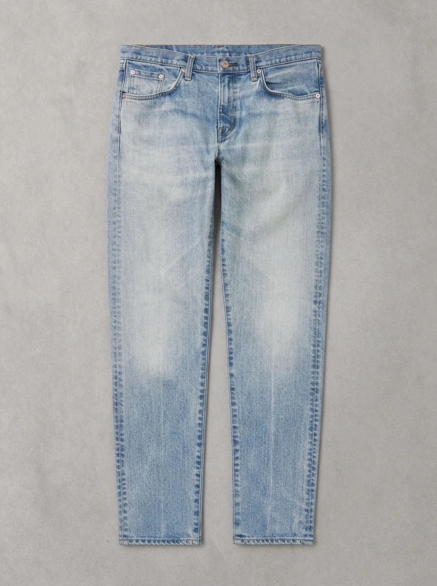 Edwin Regular Tapered Jeans à plat, Blue Light Used
