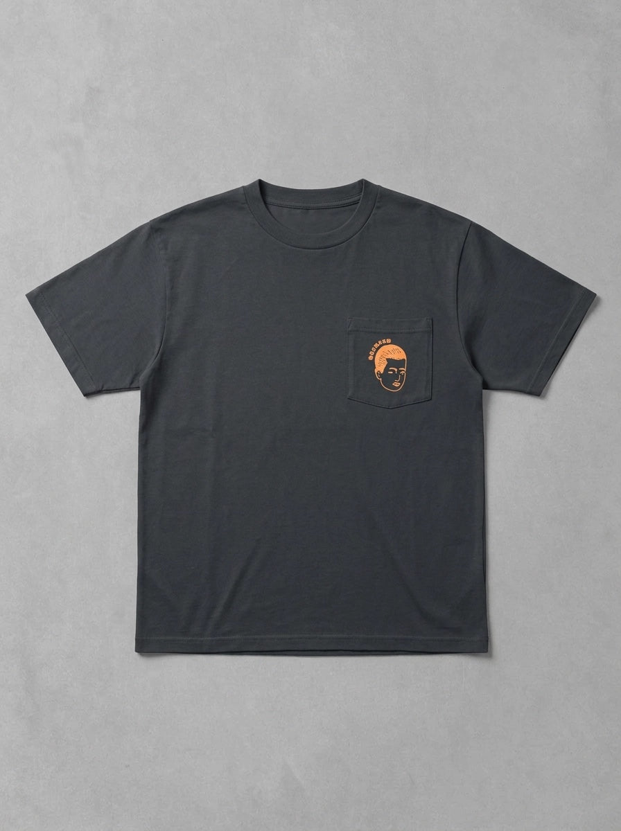 Wooden Tokyouni Crop Tee, devant, Anthracite