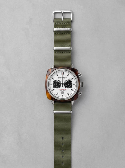 Briston Clubmaster Sport Chrono - Blanc/Vert