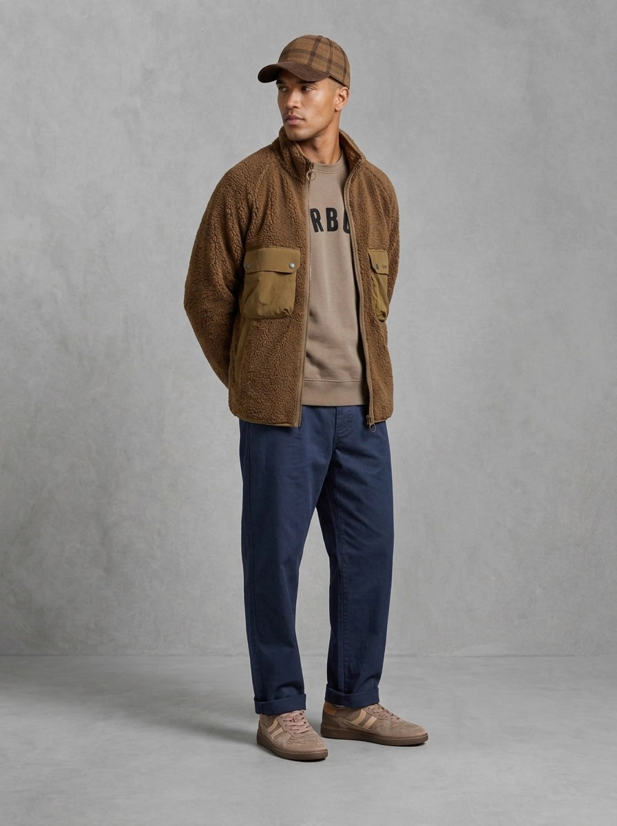 Coolway Goal Cognac porté, look Barbour