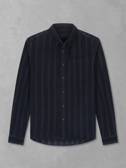 Chemise en velours milleraies Dstrezzed Alain, Navy