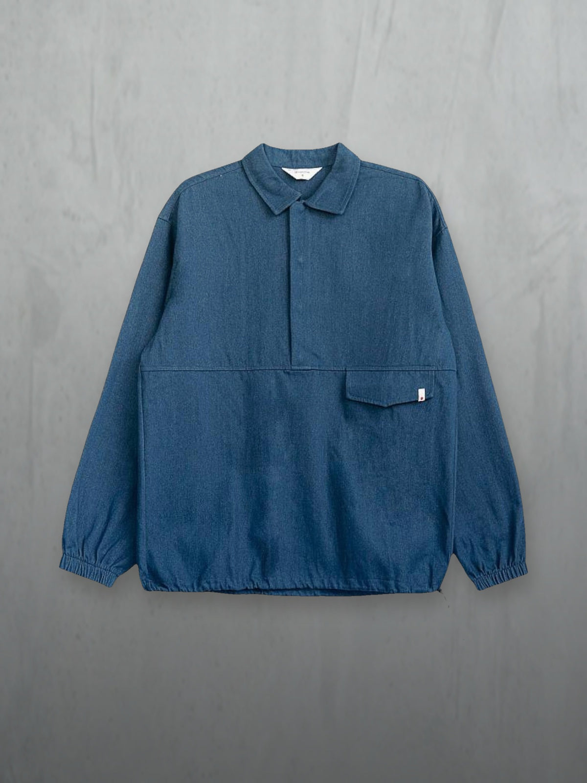 Wooden Ohio Overshirt à plat, Blue Denim