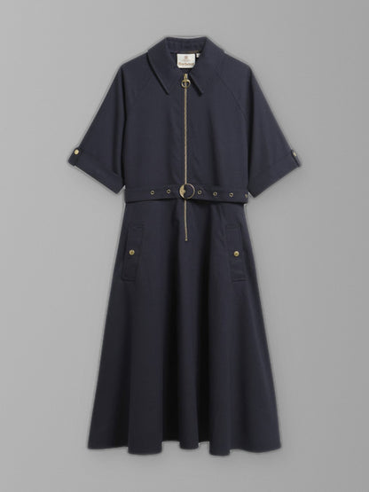 Barbour Woman Arlene Midi Dress à plat, Navy