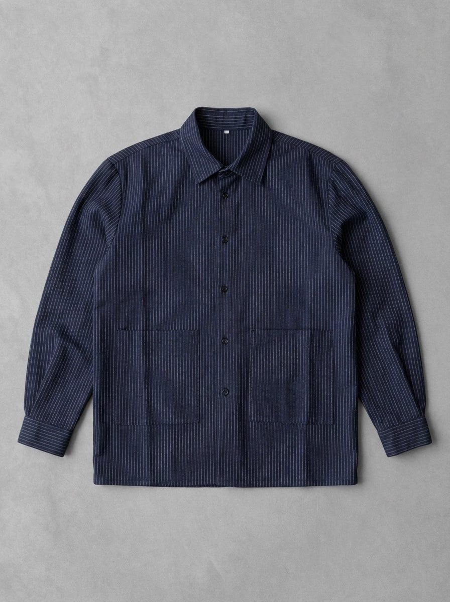 Wooden Balera Jacket à plat, Bleu Gessato