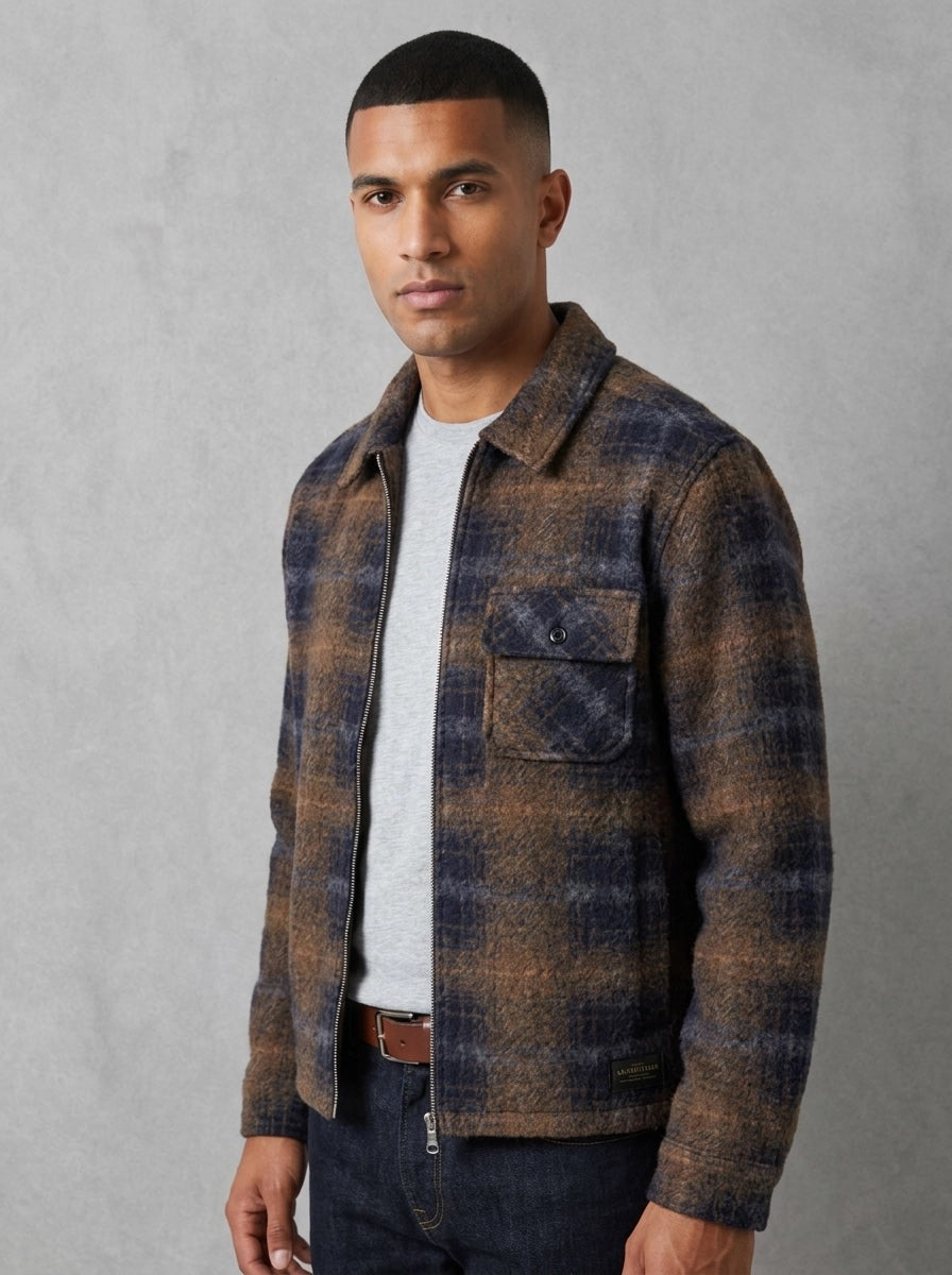 Barbour Oswald Fleece Overshirt porté