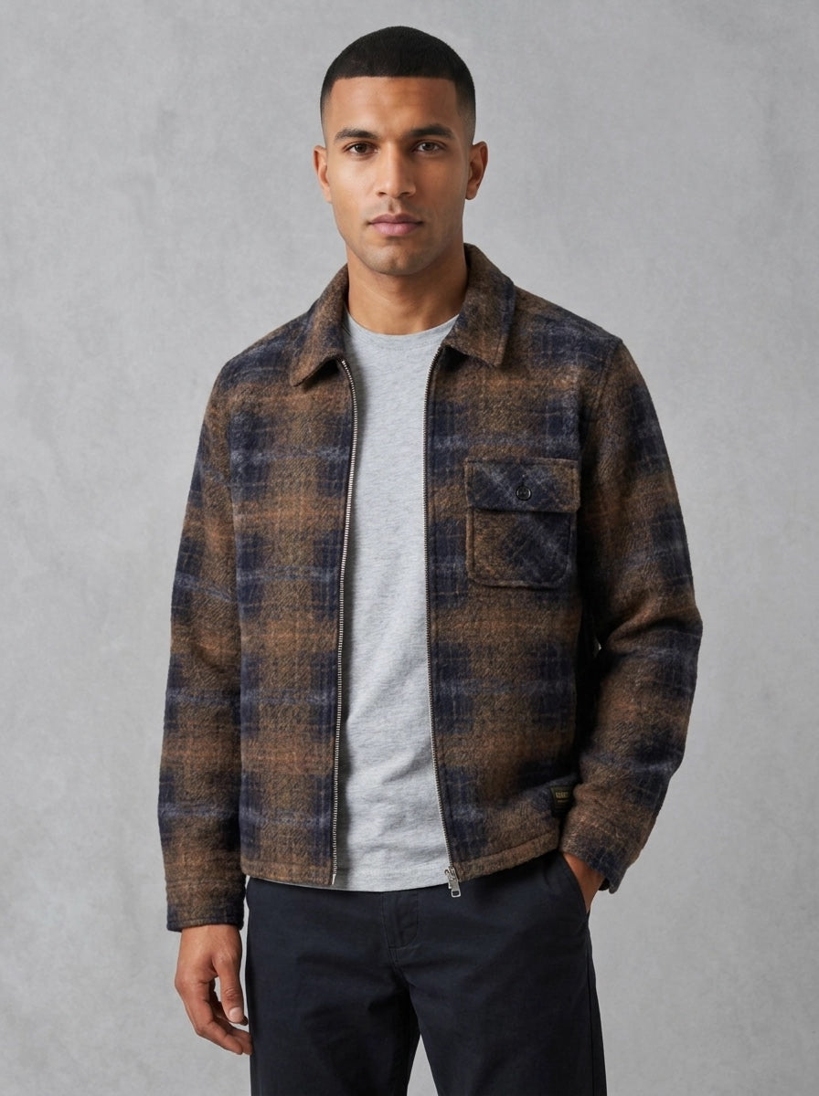 Barbour Oswald Fleece Overshirt porté