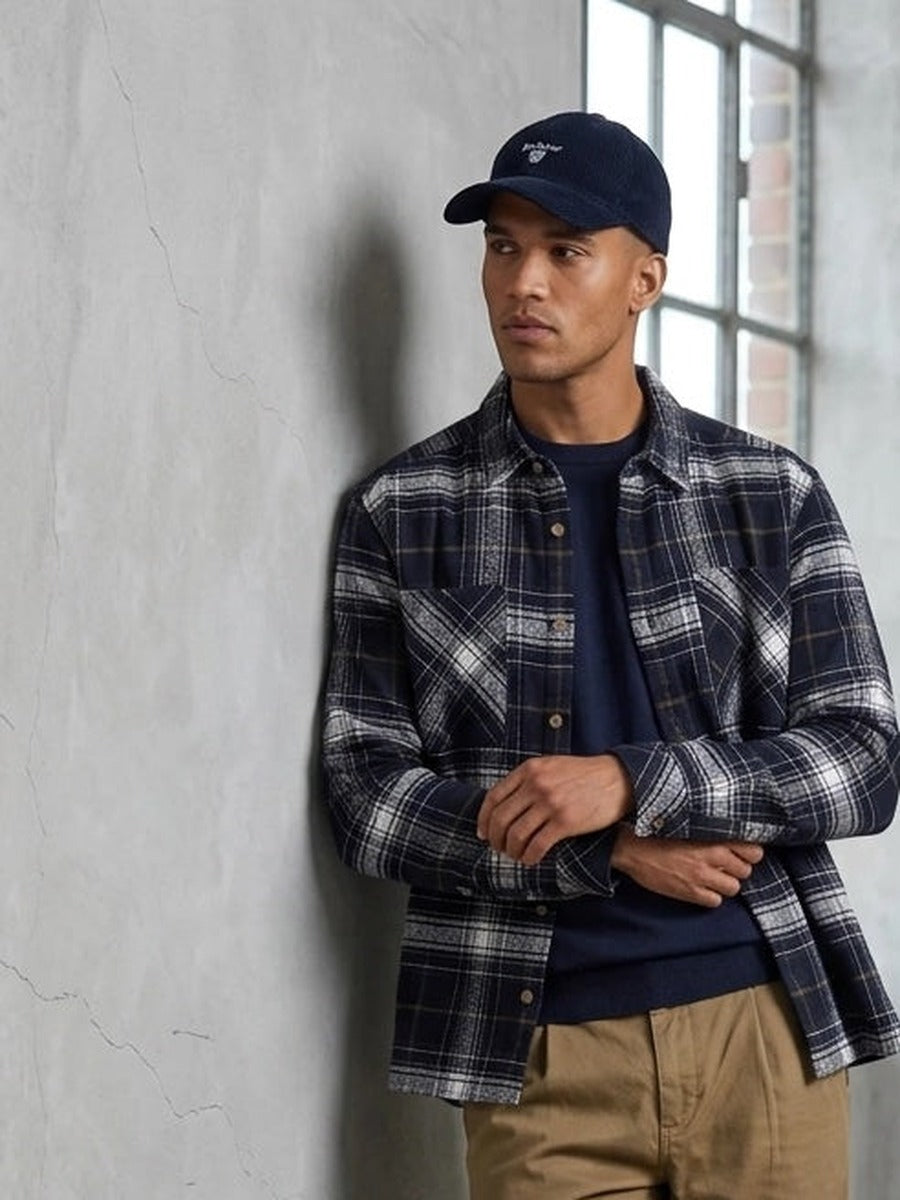 Barbour Preston Cord Cap portée, Navy