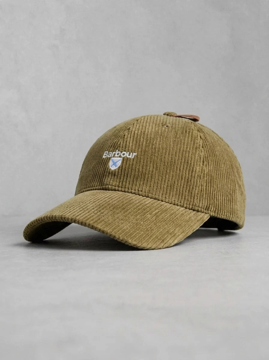 Barbour Preston Cord Cap Olive