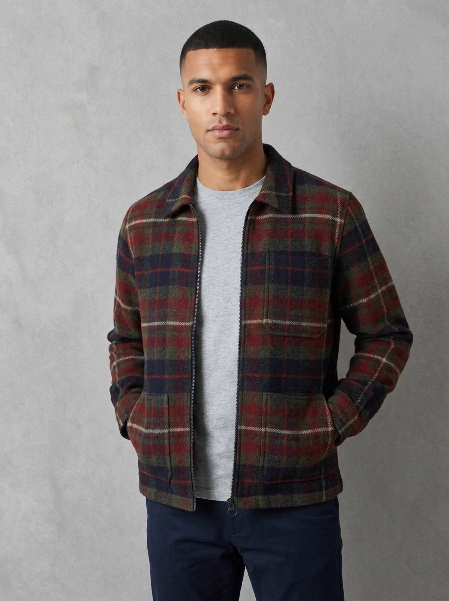 Barbour Southview Checked Overshirt porté