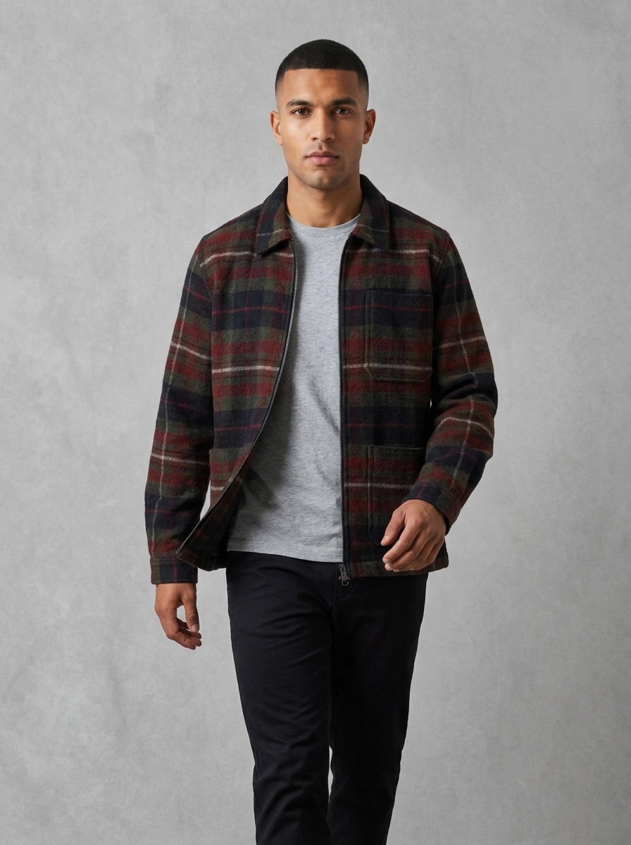 Barbour Southview Checked Overshirt porté