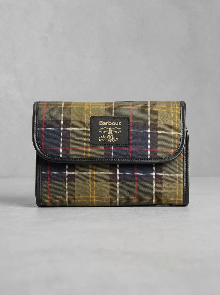 Barbour Tartan Hanging Washbag Classic