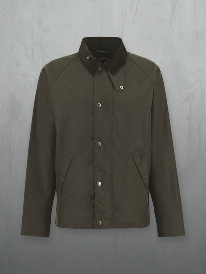 Barbour Tracker Wax Jacket à plat, Sage