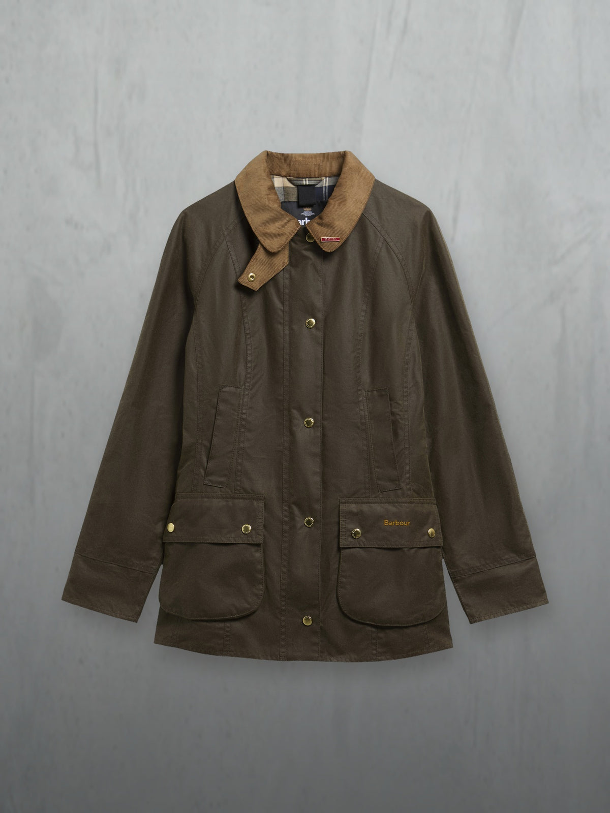 Barbour Woman Icons Beadnell Wax Jacket, à plat