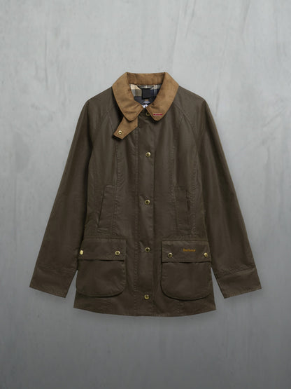 Barbour Woman Icons Beadnell Wax Jacket, à plat