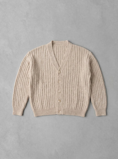 Wooden Brunico Cardigan à plat, Beige