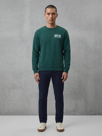 Deus Chessboxin Crew porté, face, Racing Green