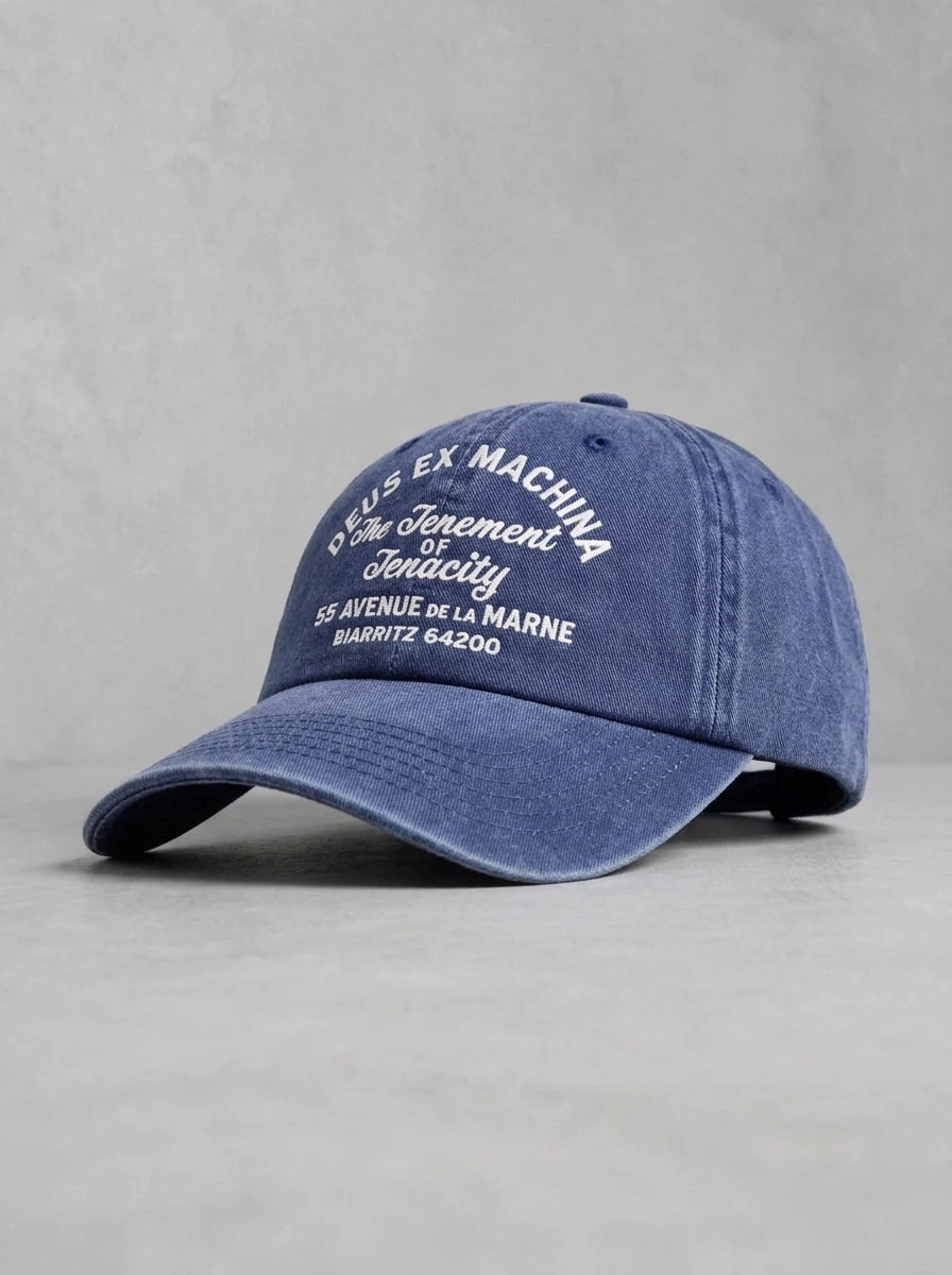 Deus Biarritz Sign Cap Mechanic Blue