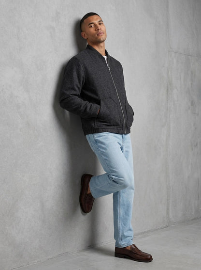 Dstrezzed Cole Bomber porté contre mur, Charcoal