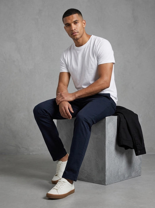 Dstrezzed Marlon Dynamic Twill pantalon porté assis, Navy