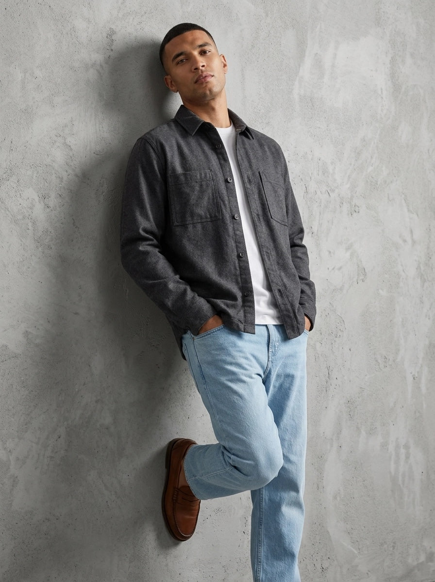 Dstrezzed Ulrik surchemise portée, Charcoal