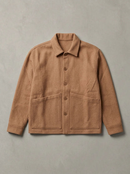 Wooden Travail Jacket à plat, Cammello