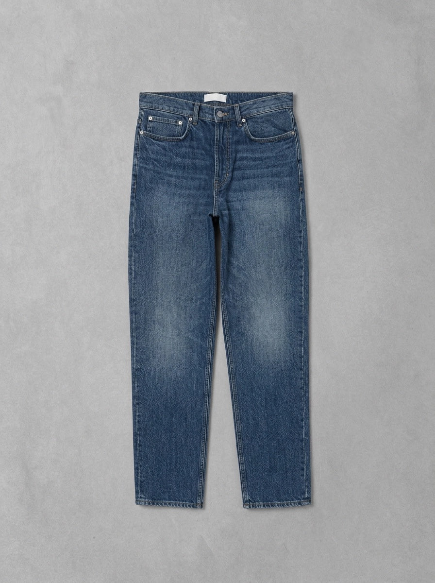 Edwin Cosmos Pant à plat, Blue Plaza Wash