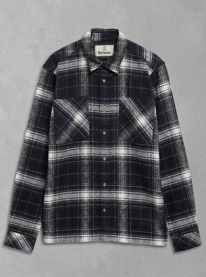 Barbour Kidson Overshirt à plat, Dark Navy