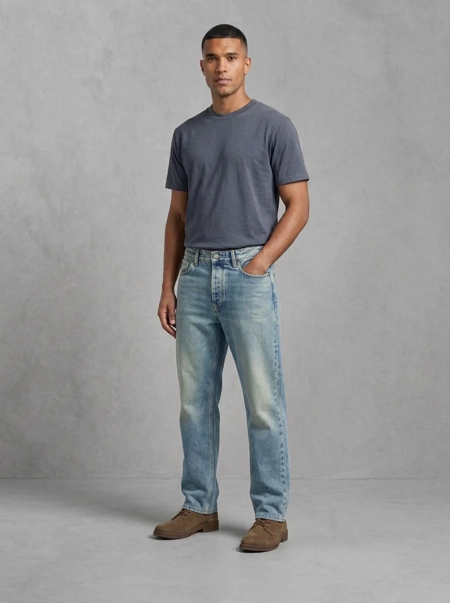 Dstrezzed Logan jean denim délavé vintage, porté
