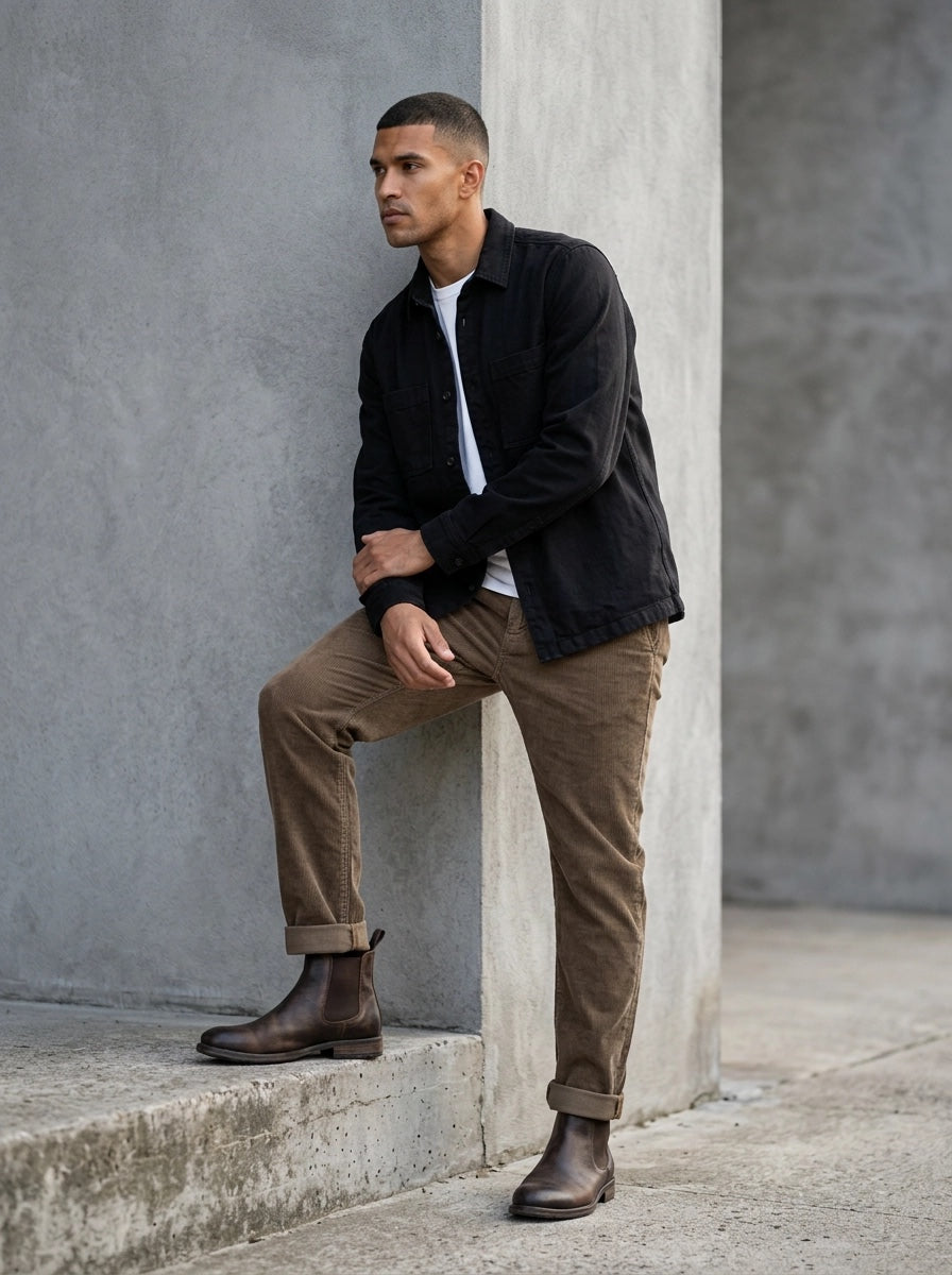 Mos Mosh Hunt Corduroy Pant porté, Black Coffee