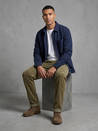 Mos Mosh Hunt Corduroy Pant porté, Olive Night