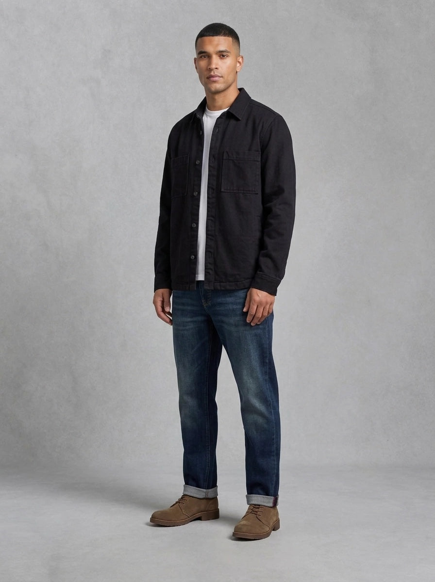 Mos Mosh Andrew Parma Jeans porté debout, Mid Blue
