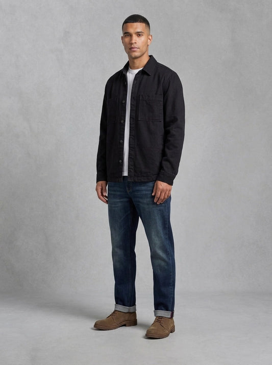 Mos Mosh Andrew Parma Jeans porté debout, Mid Blue