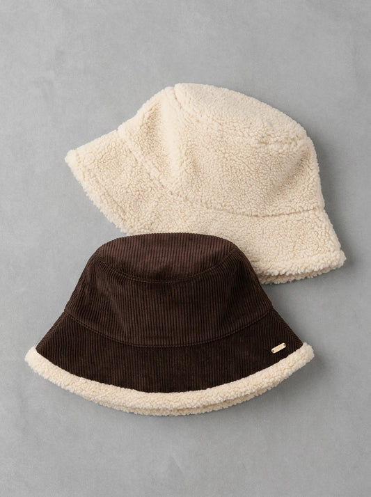 Barbour Woman Overton Reversible Hat, à plat 2 faces, Brown