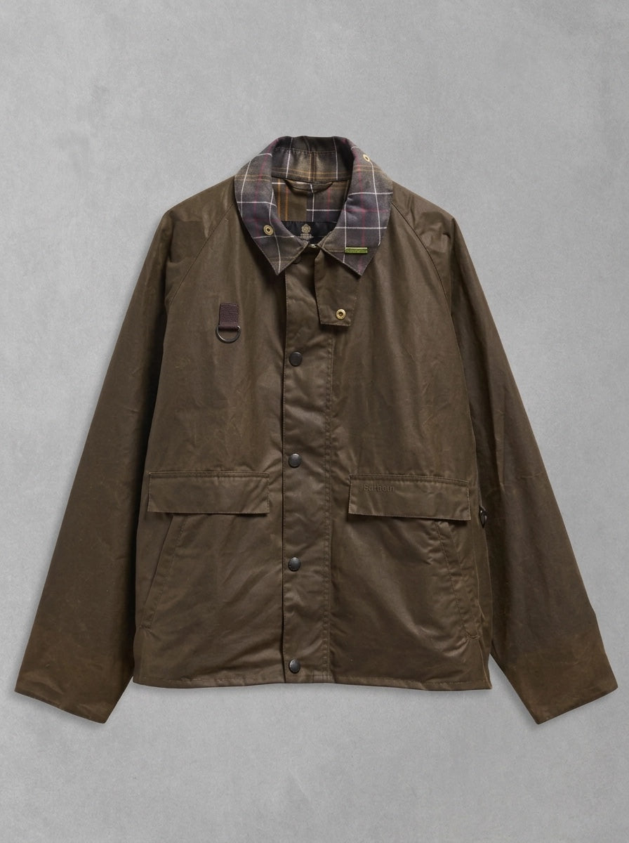 Barbour Icons Spey Wax Jacket à plat, Beech